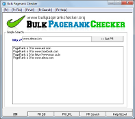 Bulk pagerank checker software screenshot